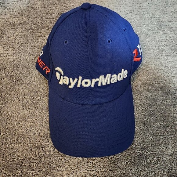 Taylormade Golf R15 Aero Burner Fitted Hat Cap Medium/Large Blue Embroidered - Picture 1 of 12